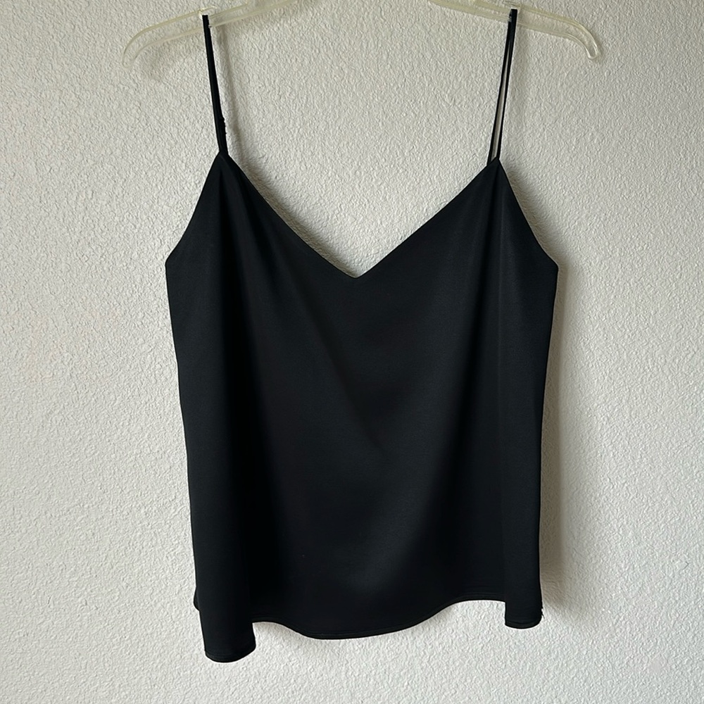 L'AGENCE Satin V Neck Tank